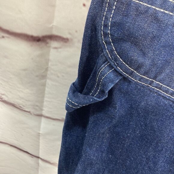 Mens KEY IMPERIAL Carpenter Bib Overalls 38x32 Denim Blue Utility Workwear - Picture 9 of 16